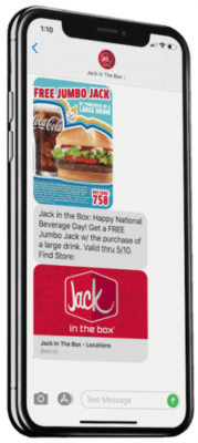 Jack In The Box Mobile Coupon Example