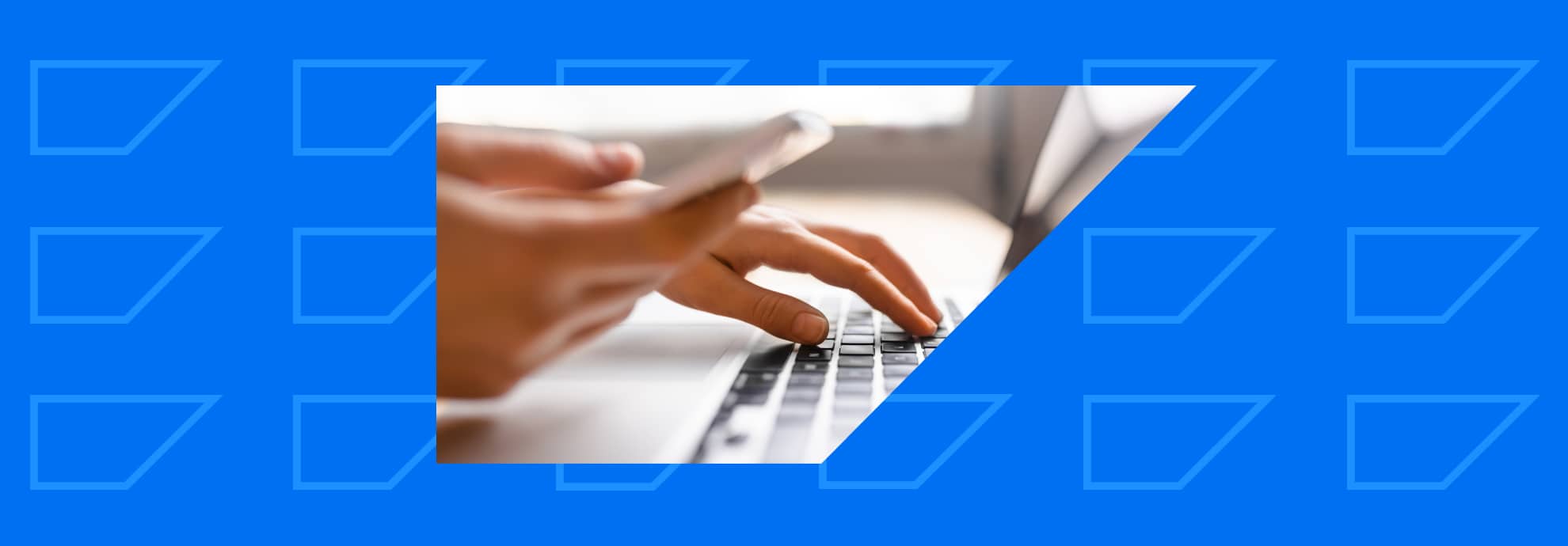 Marketer working with first-party data on laptop and phone.