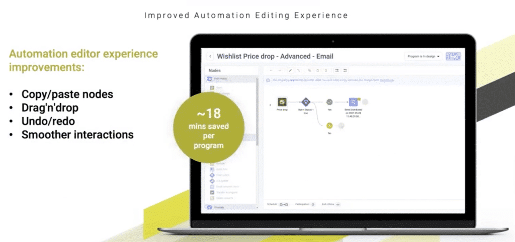 improved automation editing Emarsys Summer Release 2021