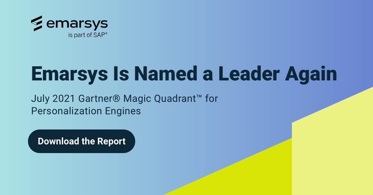 Gartner 2021 Magic Quadrant for Personalization Engines Emarsys