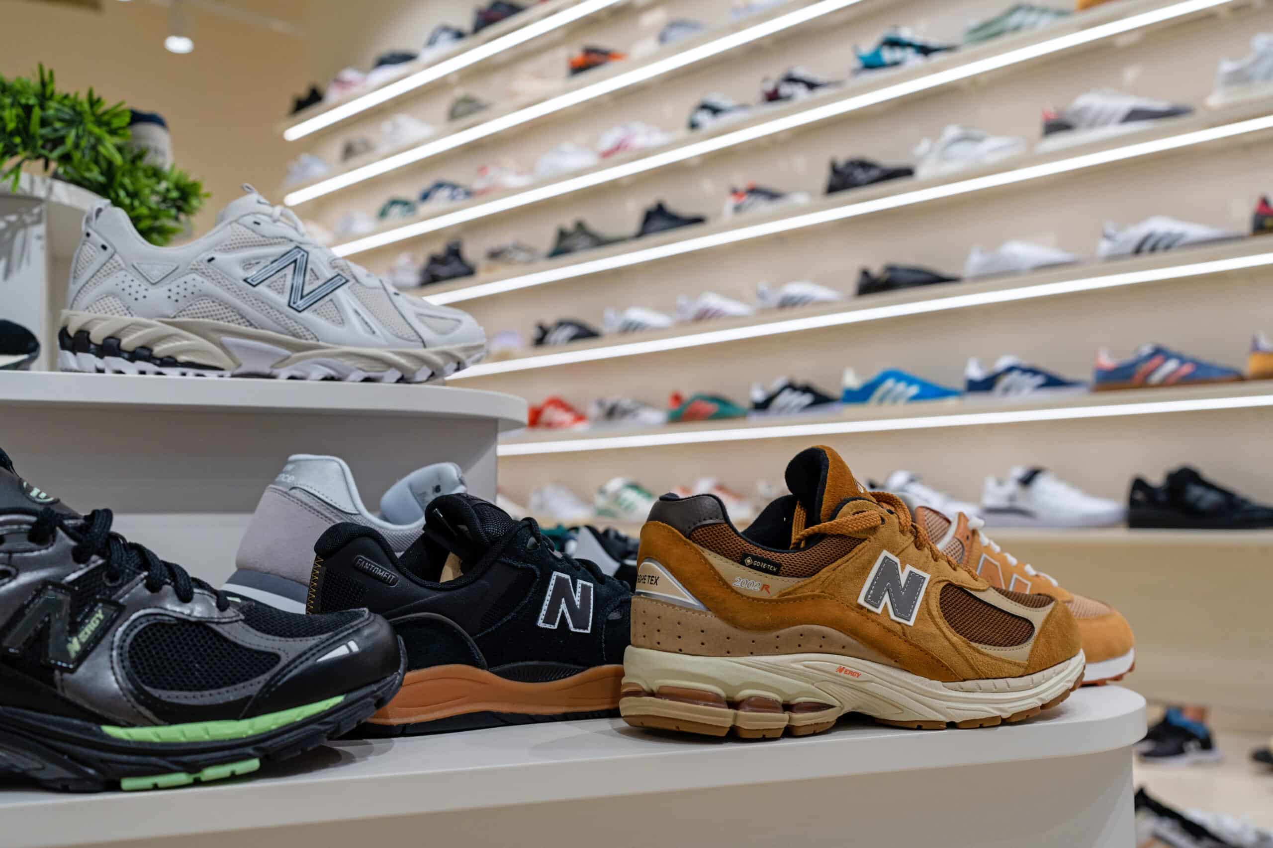 New Balance Sneakers On The Shelf In A Sports Shoe Store. Minsk Belarus June 1 2024
