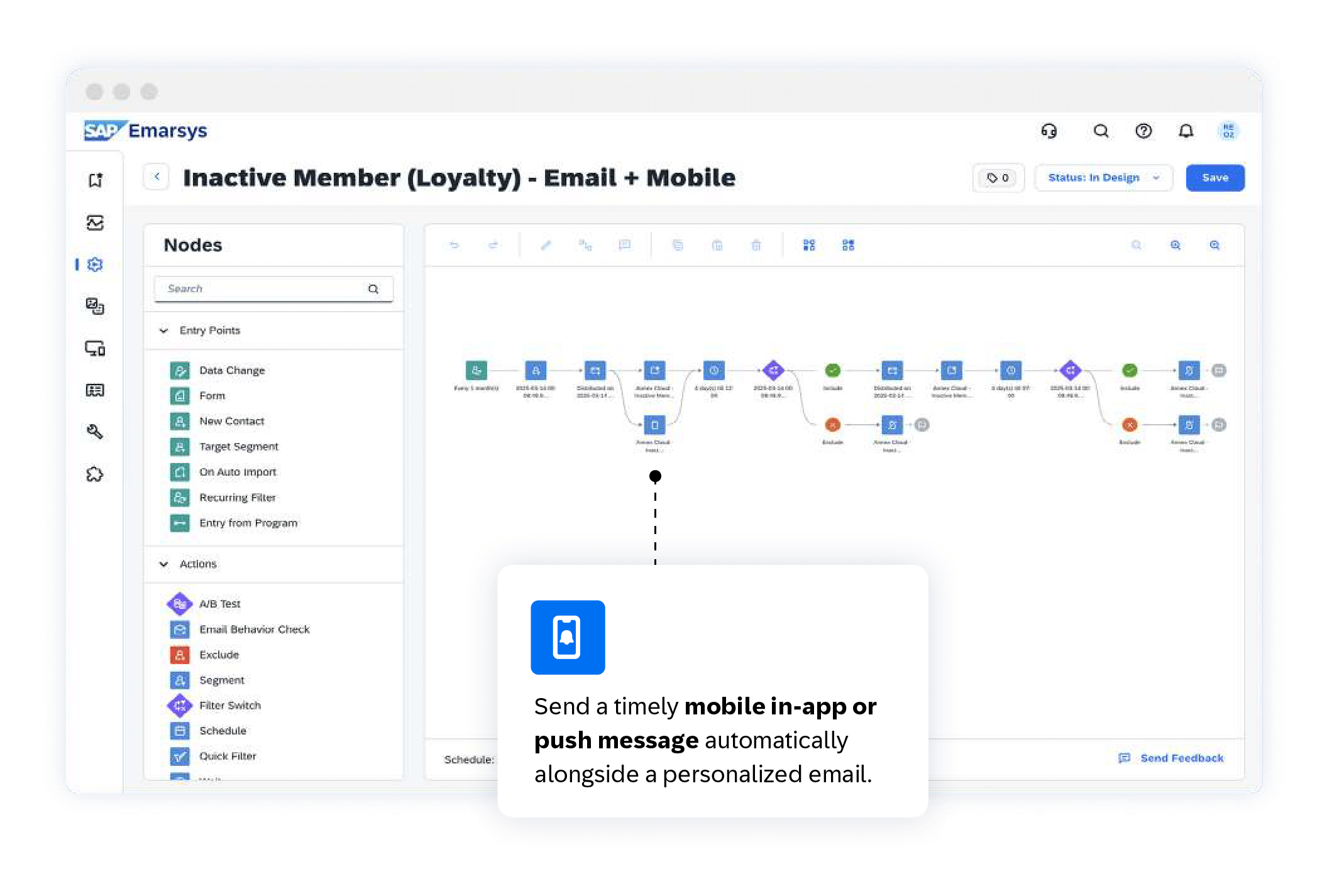 Use automation with SAP Emarsys to re-engage inactive contacts