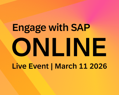 Engage with SAP ONLINE