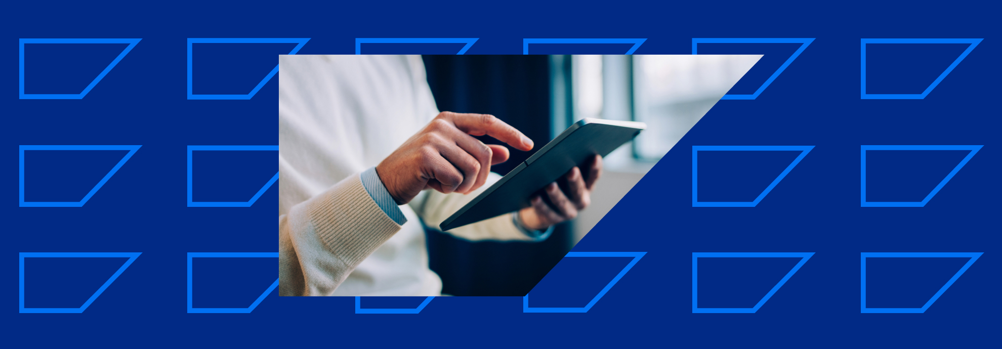 A marketer using their holiday readiness checklist by tapping on a tablet.
