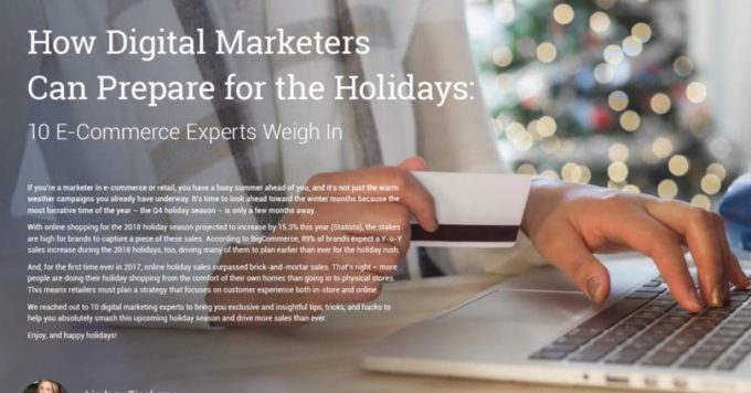 How Digital Marketers Can Prepare for the Holidays: 10 E-Commerce Experts Weigh In