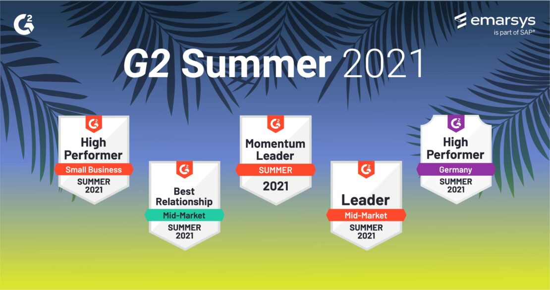 Rapport G2 été 2021 : Emarsys est leader en matière de personnalisation