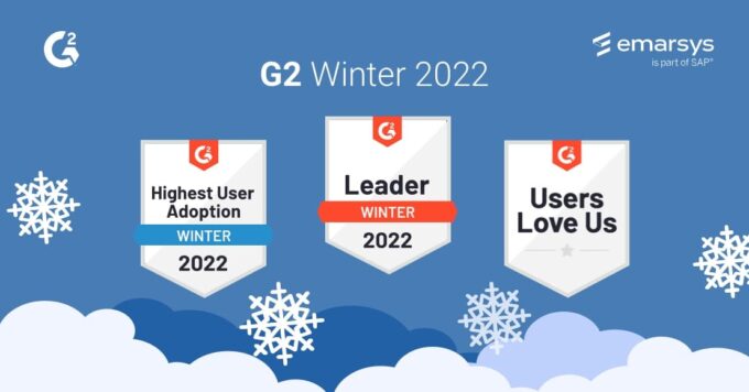 G2 Winter 2022 Report: Emarsys wird als „Leader“ in den Bereichen Personalisierung, Marketing Analytics und mehr ausgezeichnet