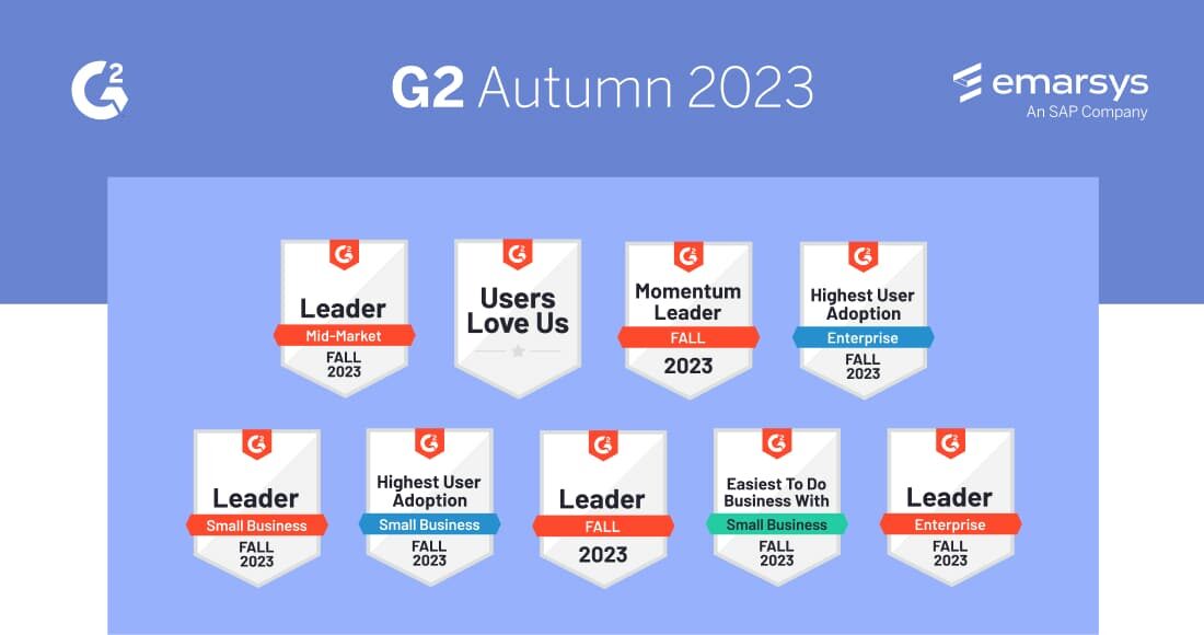 Recognition for Emarsys: Q3 2023 G2 Ratings Analysis