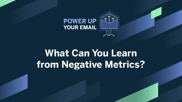 What can you learn from negative metrics